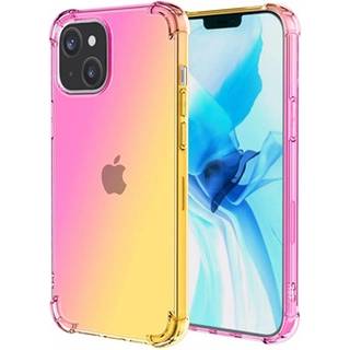 Gradient Stødtæt iPhone 14 TPU Cover - Pink / Guld