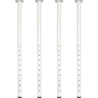 Qlly justerbar metalbord ben 24-40 tommer 60-100 cm hjemmekontor DIY skrivebord benm?bler ben s?t (4 hvid)