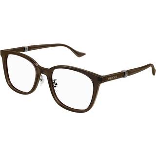 Gucci Mand GG1500OK 004 Optiske stel Acetat Brun Transparent Rund