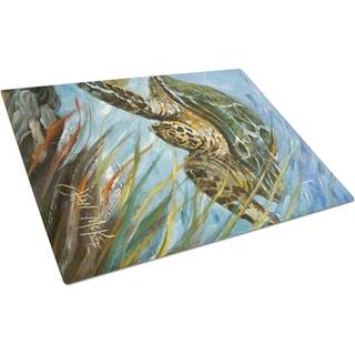Caroline's Treasures JMK1168LCB Loggerhead Sea Turtle Glass Cutting Board Stor dekorativt tempereret glas Køkkenskæring og serveringsplade Stor i