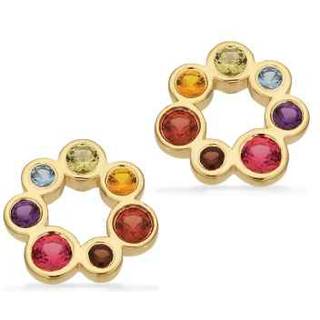 Scrouples øreringe med multicolor cubic zirkonia i forgyldt