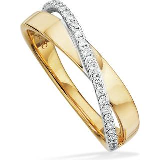14 Karat Guld Ring fra Scrouples med Hvidguld og Diamanter 0,17 Carat H-W/SI