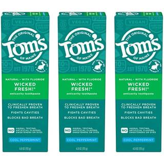 Tom's of Maine Wicked Fresh! Naturlig fluor Anticavity Toothpasta Cool Peppermint 3 Pack 4,0 oz