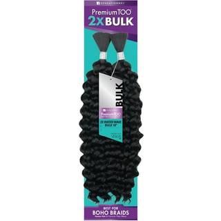 Sensationnel PremToo bulkv?vning - 2x vandb?lge menneskeh?rblanding til boho-knudefri boks eller kr?llede b?lgestile - 1 pakke (18 tommer BG BURG