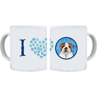 """" Caroline's Treasures SS4760-BU-CM15 Bulldog Engelsk Microwavable Keramisk kaffekrus 15 oz Multicolor """"