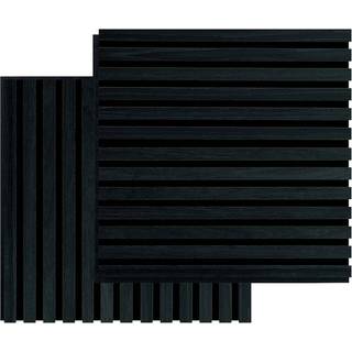 FibroTech SQUARE akustikpanel, 520 x 520 mm,Black Oak - 2 stk.