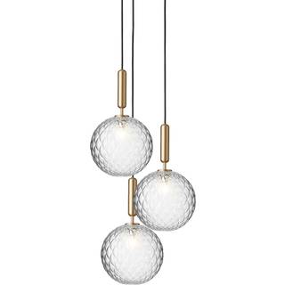 Nuura - Miira 3 Large, Brass/Optic Glass, Exkl. Ljuskälla - Lysekroner - Sofie Refer - Guld