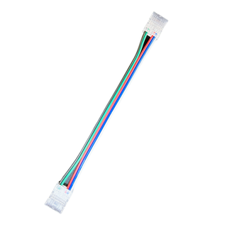 Samler med ledning til LED strip - 12mm, RGB COB, IP20, 5V-24V