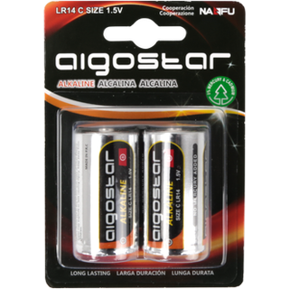 2 stk. Alkalisk Batteri - LR14C, 1.5V