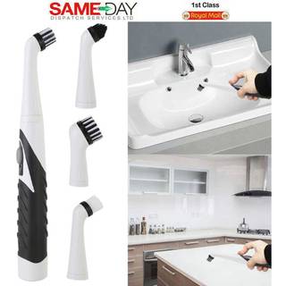 4-i-1 sonisk skrubbebørste, elektrisk rengøringsbørste til hjemmet, køkkenet, badeværelset og bilen