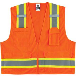 Ergodyne unisex to-tone klasse 2 to tone landmænd vest orange stor-x-stor os