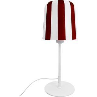 Dyberg Larsen bordlampe Gry, rød/hvid, højde 49,5 cm, metal