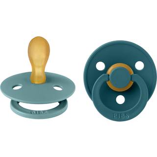 BIBS Symmetrisk Colour Sut - 2-Pak - Str. 2 - Naturgummi - Island Sea/Forest Lake
