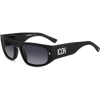 Dsquared2 Mand ICON 0016/S 807/9O Solbriller Acetat Sort Grå Firkantet