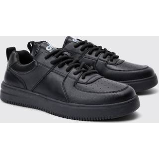 Mens Chunky Rope Lace Trainers In Black
