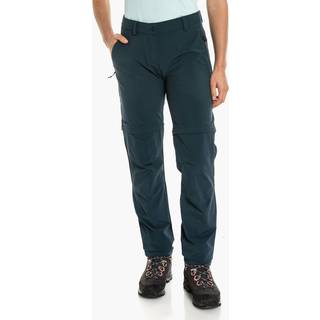Schöffel Women's Pants Ascona Zip Off Trekking bukser Damer størrelse 76 - Long farve blå