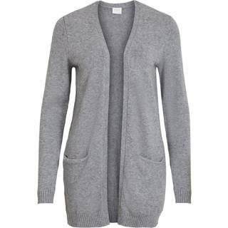 VILA Viril Open L/S Knit Cardigan Medium Grey Melange XL
