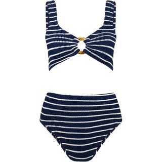 Hunza G Nadine striped bikini - blue - One Size