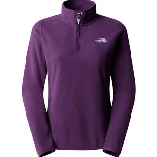 The North Face Women's 100 Glacier 1/4 Zip Black Currant Purple, S