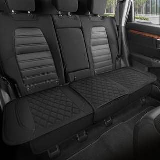 Motortrend bageste s?depude - sort diamant syet faux l?der bageste s?de til biler lastbiler SUV'er - polstret vandt?t ikke -skridsikre bags?det m