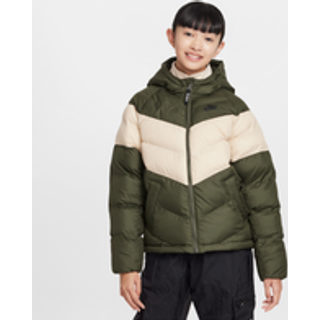 Nike -jakke med hætte og syntetisk fyld til større børn - grøn - XS