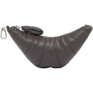 Lemaire Croissant leather coin purse with strap - brown - One Size