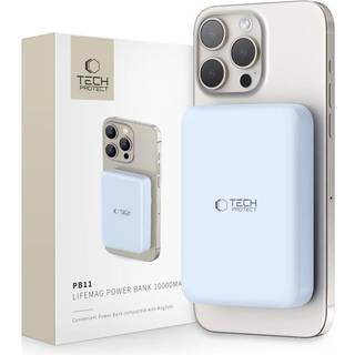 Tech-Protect Trådløs Powerbank 10000 mAh - MagSafe Kompatibel - Blå