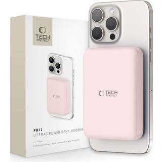 Tech-Protect PB11 LifeMag Magnetisk Trådløs Powerbank - 15W - Pink