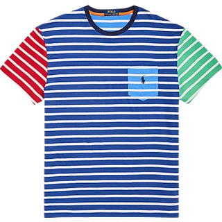 Polo Ralph Lauren Herren T-Shirt blau gestreift Classic Fit