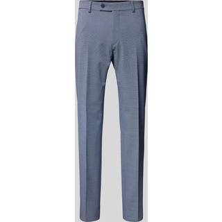 HECHTER PARIS Herren Hose blau meliert