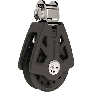 Enkeltblok med toggle Lewmar Synchro 50, Ø5 mm, fast/roterende, glideleje, passer liner Ø6 - 10 mm