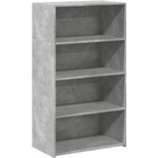 reol 70x41x124 cm konstrueret træ betongrå