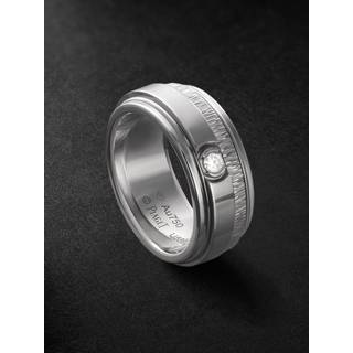 Piaget - Possession Large Engraved 18-Karat White Gold Diamond Ring - Men - Silver - 59