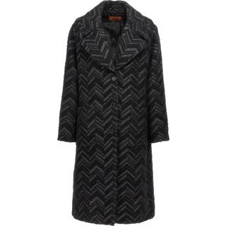 Missoni Zigzag lamÃ© coat - black - S