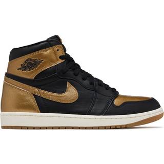 Nike Air Jordan 1 Retro High OG &#39;Black and Gold&#39; | Sort | Størrelse: 40,5 - METALLIC GOLD-SAIL - 40,5