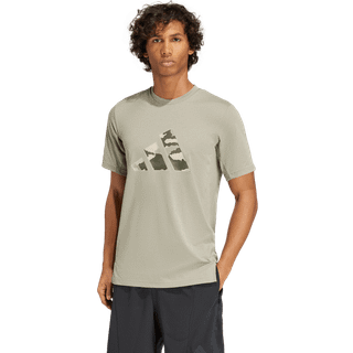 Train Essentials Camo Graphic Logo T-shirt - Silver Pebble - M