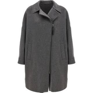 Brunello Cucinelli Oversized cashmere car coat - grey - XXS
