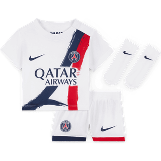 Paris Saint-Germain 2024 Stadium Away Nike Football Replica-sæt i tre dele til babyer/småbørn - hvid - 6-9M