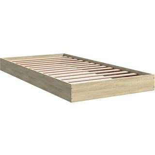 Sengestel Konstrueret Træ Betongrå - 17 cm / 100 x 200 cm