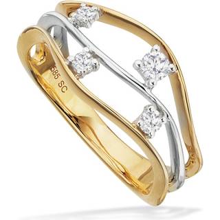 14 Karat Guld Ring fra Scrouples med Hvidguld og Diamanter 0,17 Carat H-W/SI