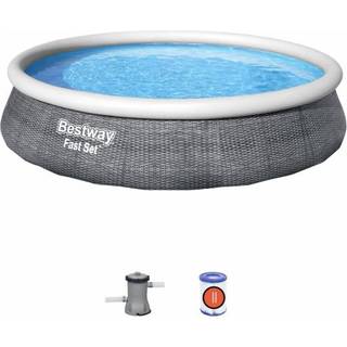 Bestway Fast Set Pool 396 x 84cm, 7340 L, antracit