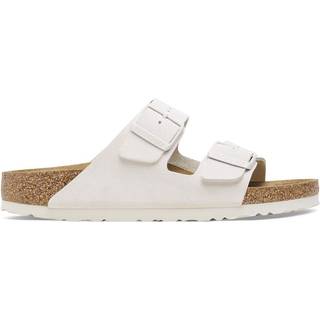 Birkenstock Arizona Suede Leather Sandaler - 39 - antique white