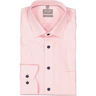 OLYMP Herren Hemd rosa gemustert Comfort Fit