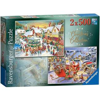 Ravensburger puslespil 2x500 brikker - Julemotiver