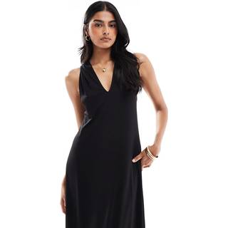 JDY - Sort - Jdymisty S/L Long Knot Dress Jrs - X-Small