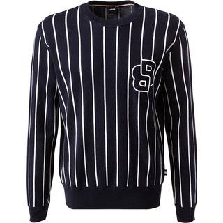 BOSS Black Herren Pullover blau Gestreift