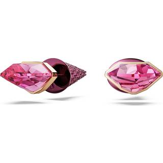 Lucent Ohrstecker, Pavé, Spike, Rosa, Metallmix