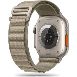 Apple Watch Series Ultra 2/Ultra/10/9/8/SE (2022)/7/SE/6/5/4/3/2/1 Tech-Protect Nylon Pro-rem - 49mm/46mm/45mm/44mm/42mm - Titanium / Olive