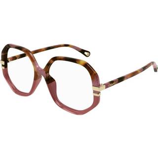 Chloé Kvinde CH0107O 015 Optiske stel Acetat Brun Transparent Geometrisk