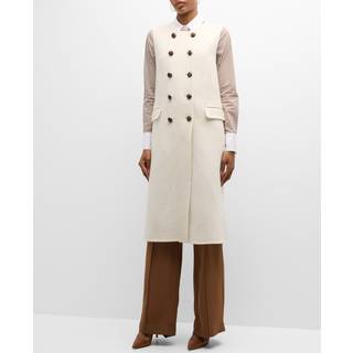 Veronica Beard Hoxton wool-blend vest - white - M